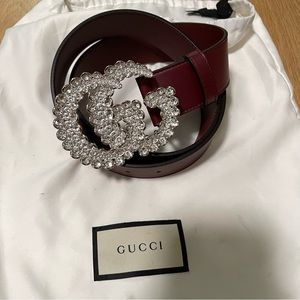 Authentic gucci crystal belt
